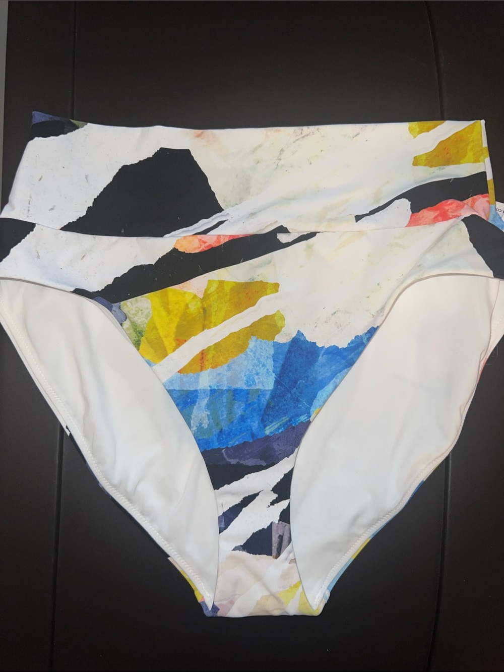 Calia Wide Banded High Rise Bottom, Collage Pure White, Size: Medium